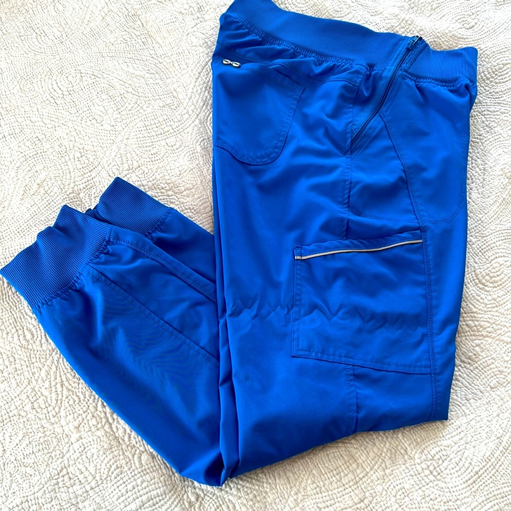 Royal blue jogger scrubs